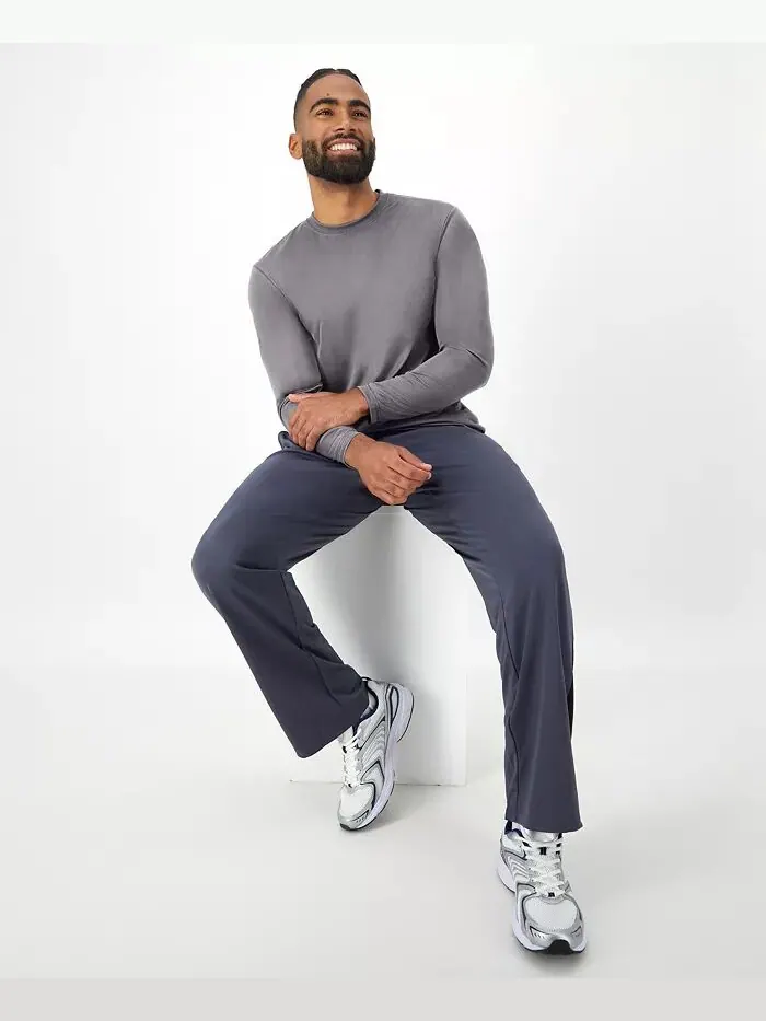 Спортивная мужская футболка с длинным рукавом Cool DRI Performance, 2 шт. в упаковке Hanes — изображение 1 из 5, серый
