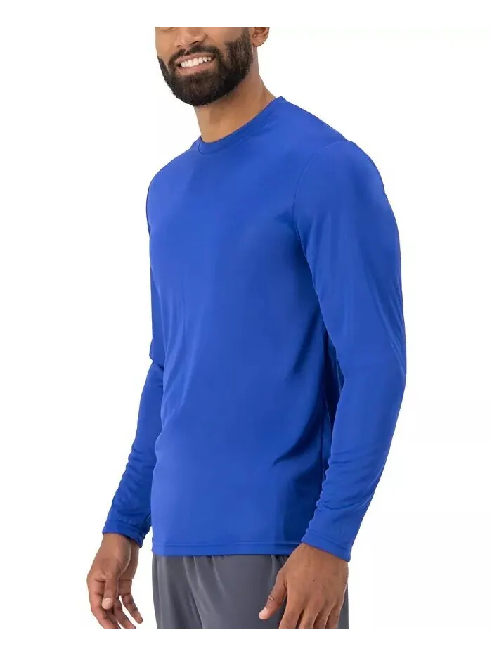 Мужская футболка Sport с длинными рукавами Cool DRI Performance, комплект из 2 штук Hanes — изображение 5 из 5, синий