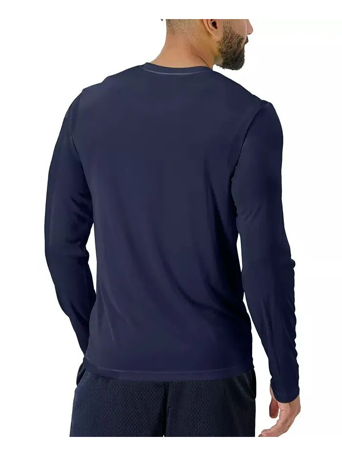 Мужская футболка Sport с длинными рукавами Cool DRI Performance, комплект из 2 штук Hanes — изображение 2 из 5, темно-синий