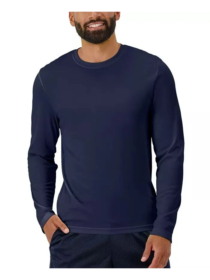 Мужская футболка Sport с длинными рукавами Cool DRI Performance, комплект из 2 штук Hanes — изображение 3 из 5, темно-синий