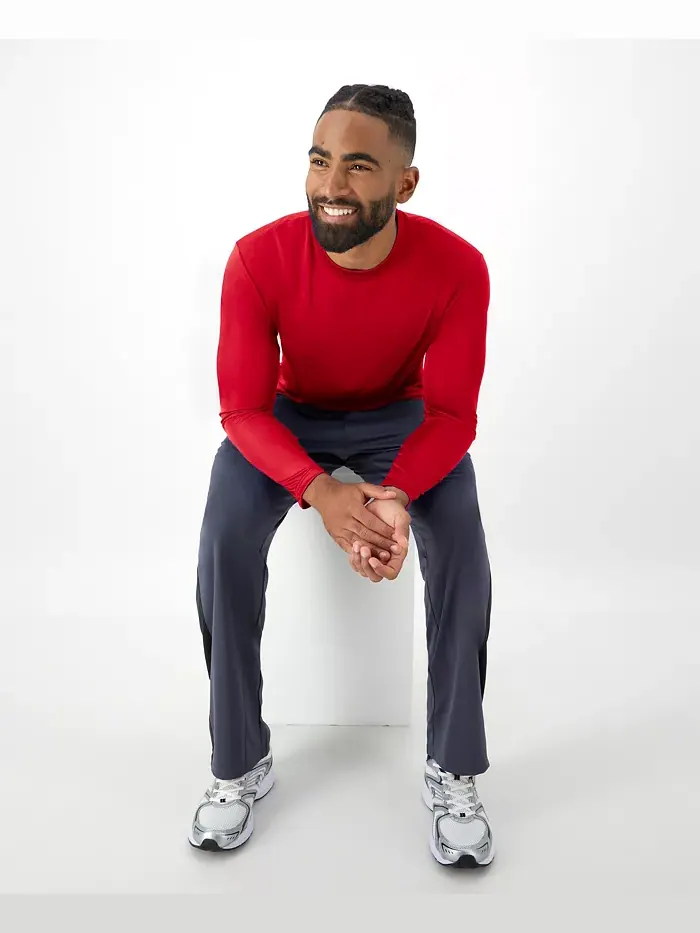 Спортивная футболка с длинным рукавом для мужчин Cool DRI Performance, 2 шт Hanes — изображение 1 из 5, красный