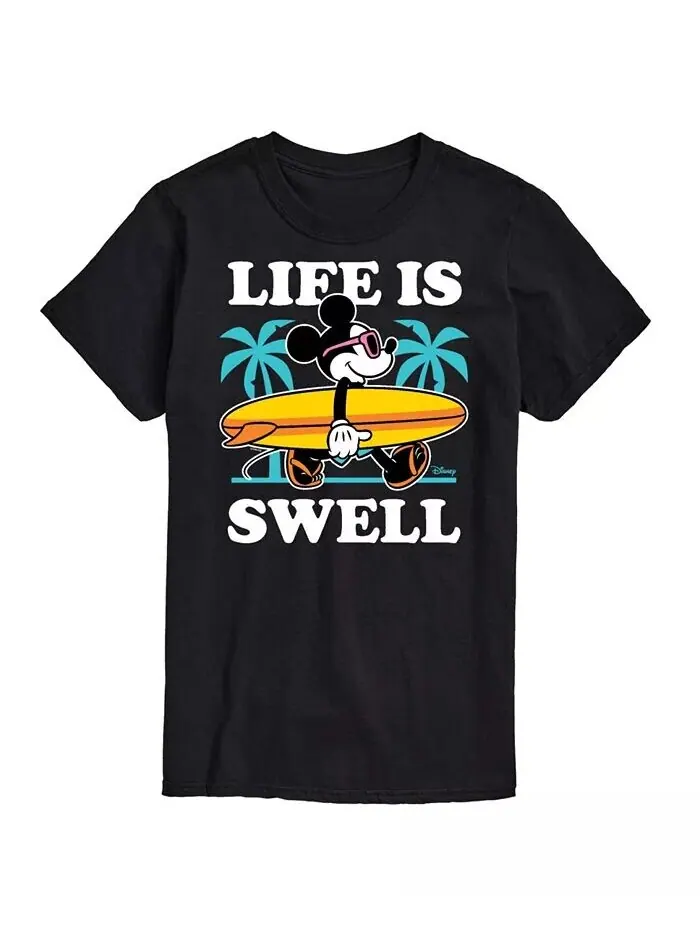 Летняя мужская футболка с коротким рукавом Hybrid Apparel Mickey AIRWAVES — изображение 1 из 6, черный