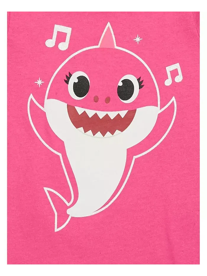 Детские футболки с принтом Shark, 3 шт. [Размер] Pinkfong — изображение 3 из 7, розовый/желтый/синий