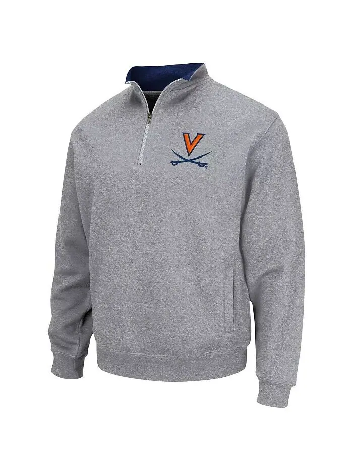 Мужская куртка с логотипом команды Virginia Cavaliers Tortugas Team и четверть молнии Colosseum — изображение 3 из 3, белый