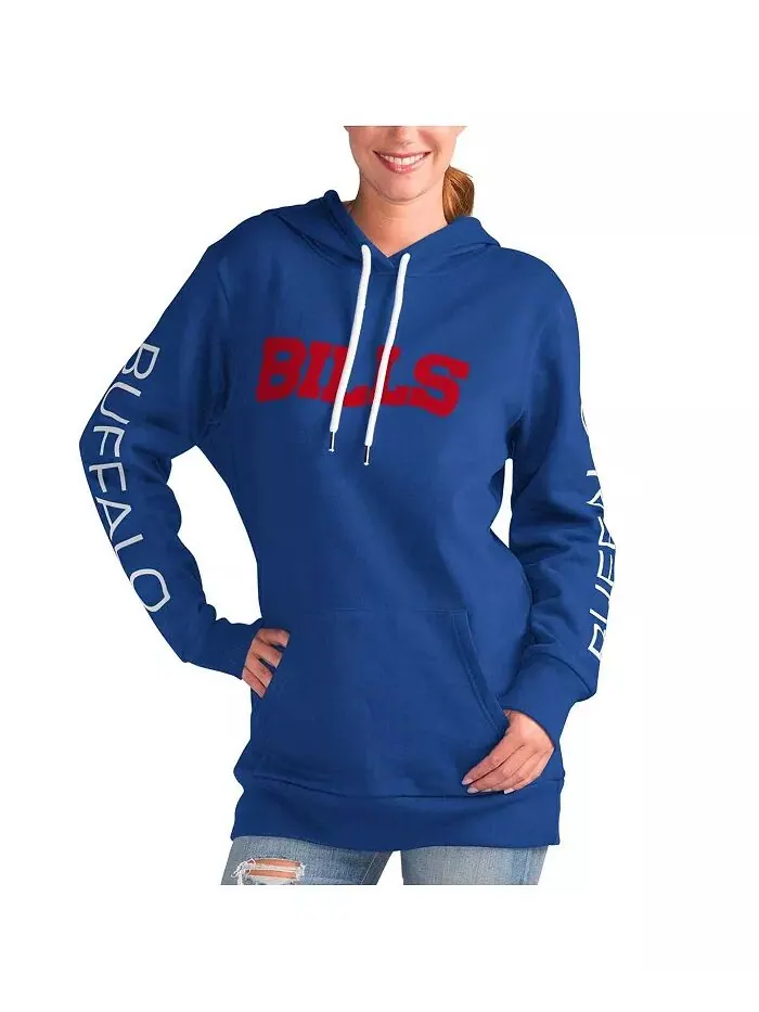 Женская толстовка с капюшоном Royal Buffalo Bills Extra Inning G-III 4Her by Carl Banks