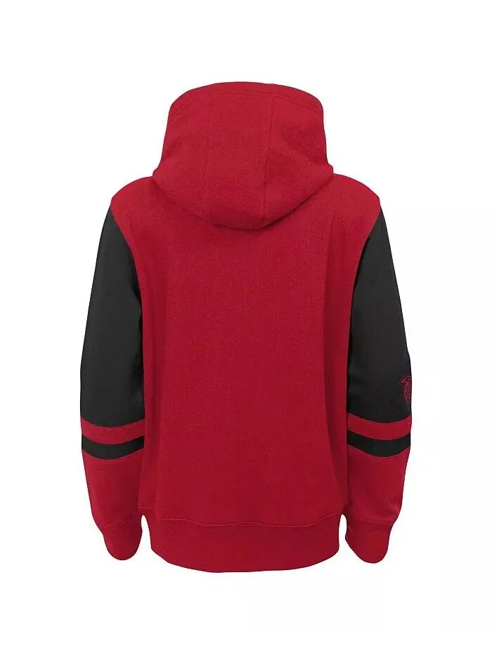 Красная толстовка с молнией во всю длину и цветными блоками Big Boys Atlanta Falcons Outerstuff — изображение 2 из 3, красный