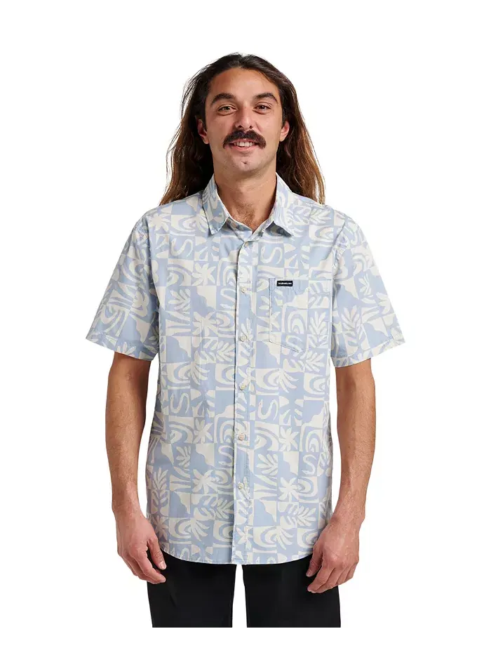 Мужская футболка Terra Classic Stretch с короткими рукавами Quiksilver — изображение 1 из 4, синий