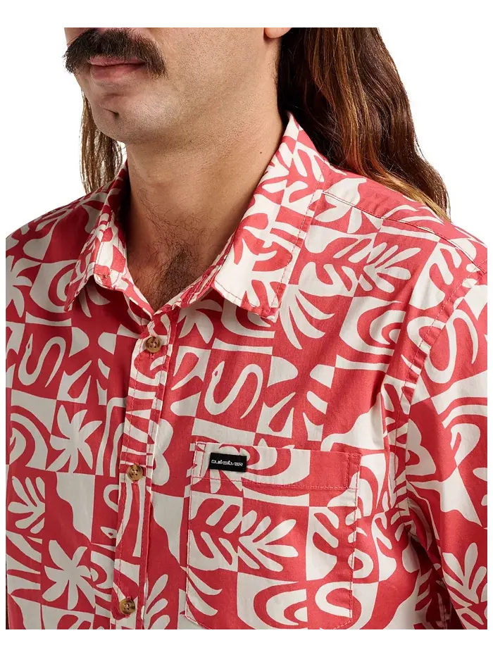 Мужская футболка Terra Classic Stretch с короткими рукавами Quiksilver — изображение 2 из 3, красный