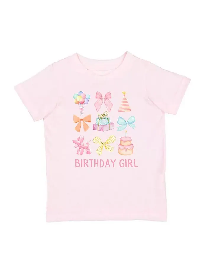 Футболка с коротким рукавом для девочки "Birthday Cutie" Sweet Wink — розовый