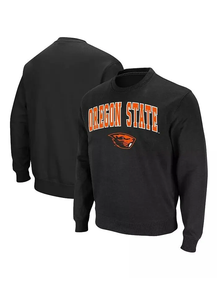 Мужская толстовка-пуловер из твила с логотипом Oregon State Beavers Arch & Logo Tackle Colosseum — изображение 1 из 5, черный