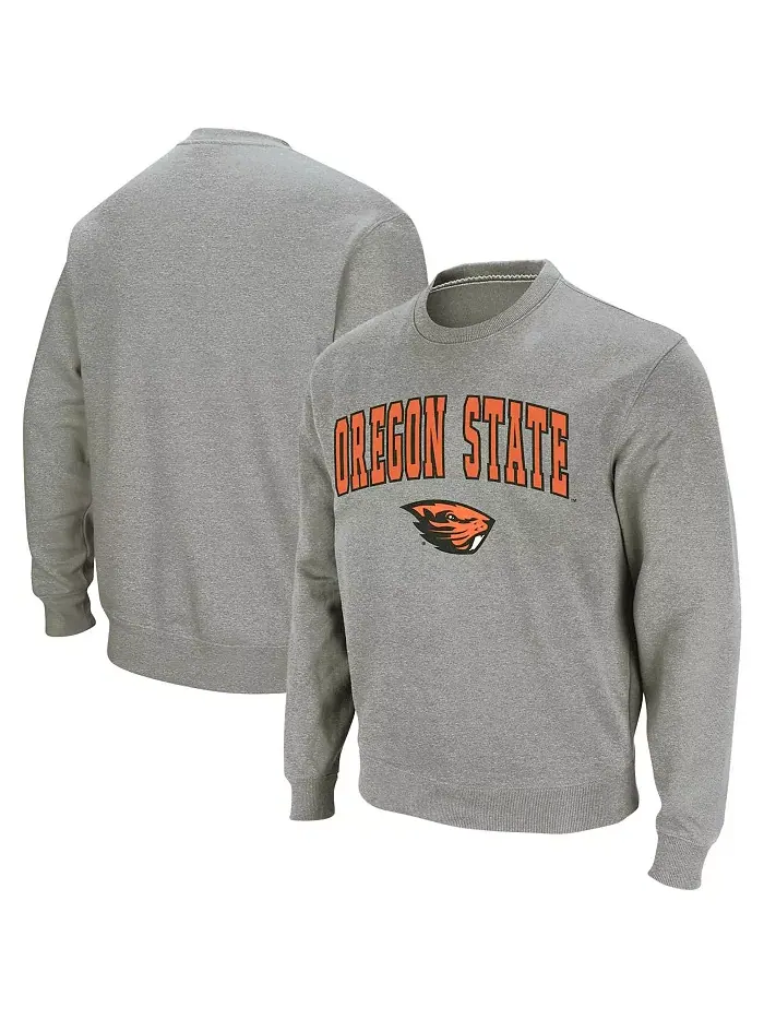 Мужская толстовка Oregon State Beavers с аппликацией в виде арки и логотипа Colosseum — изображение 1 из 6, серый