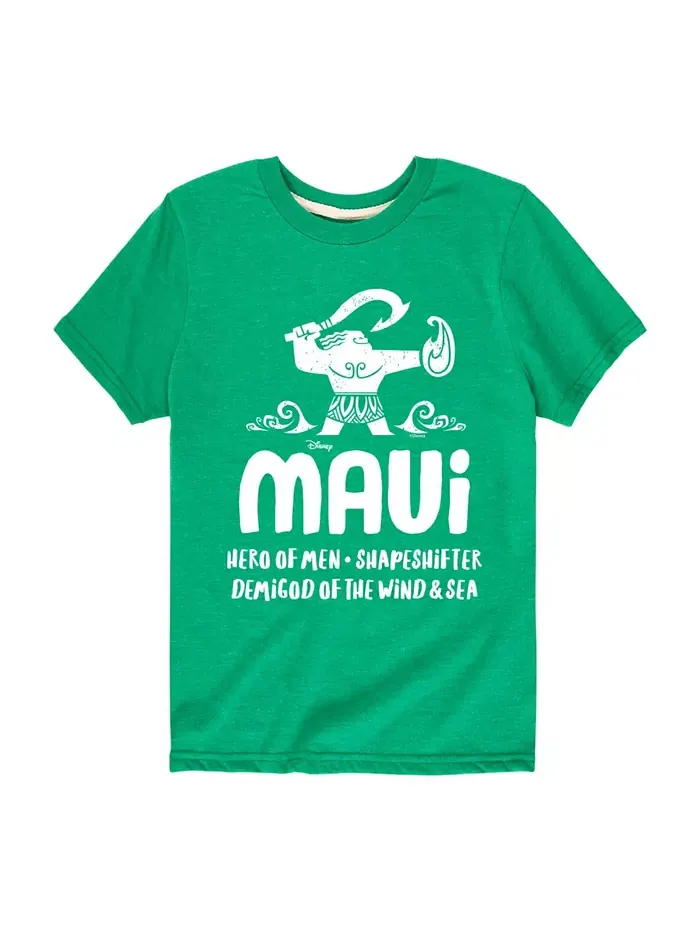 Футболка с принтом Maui для мальчиков старшего возраста Moana — зеленый