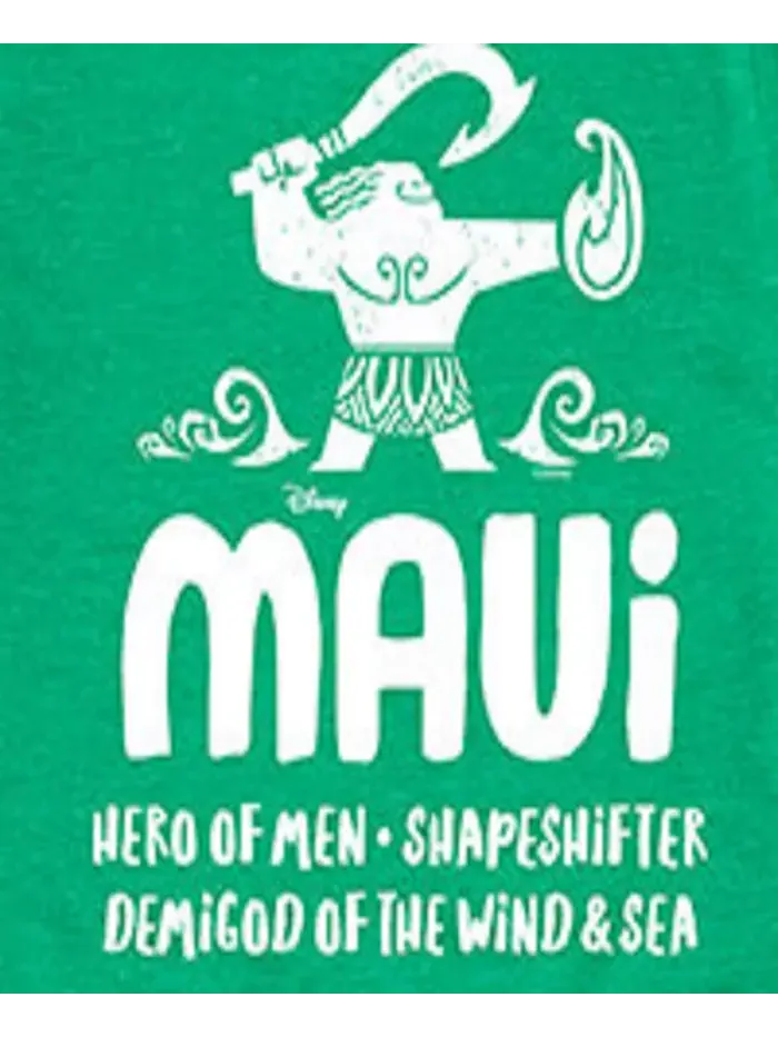 Футболка с принтом Maui для мальчиков старшего возраста Moana — изображение 3 из 3, зеленый