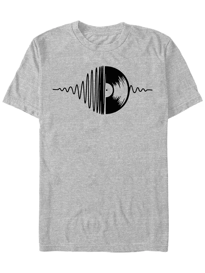 Мужская футболка с коротким рукавом Music Vinyl Design By Humans — серый