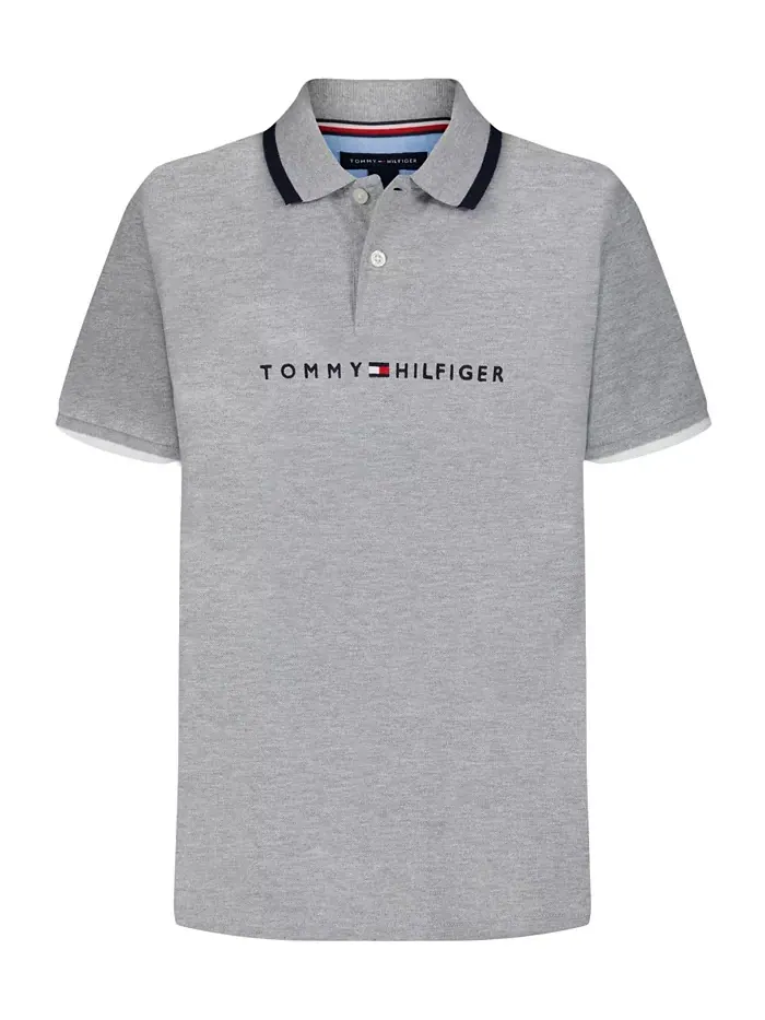 Детская поло Tomas для малышей и мальчиков Tommy Hilfiger — изображение 1 из 3, серый