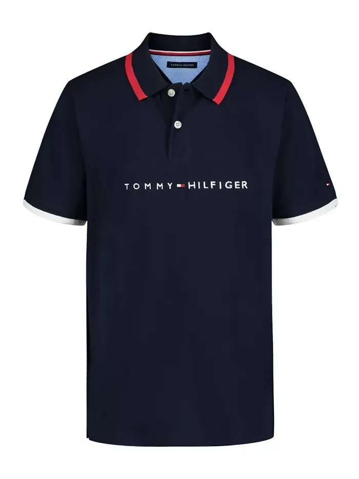 Футболка-поло Tomas для малышей и мальчиков Tommy Hilfiger — изображение 1 из 2, темно-синий