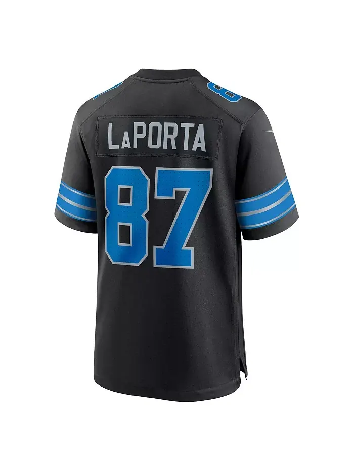 Мужская игровая футболка Sam LaPorta Detroit Lions Nike — изображение 3 из 5, черный