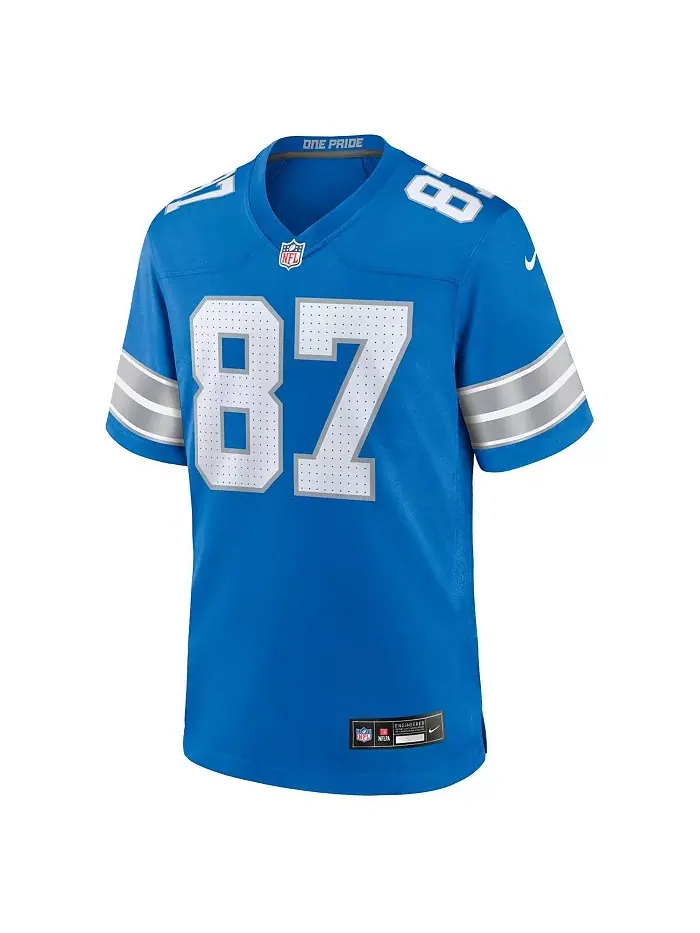 Мужская игровая футболка Sam LaPorta Detroit Lions Nike — изображение 4 из 5, черный
