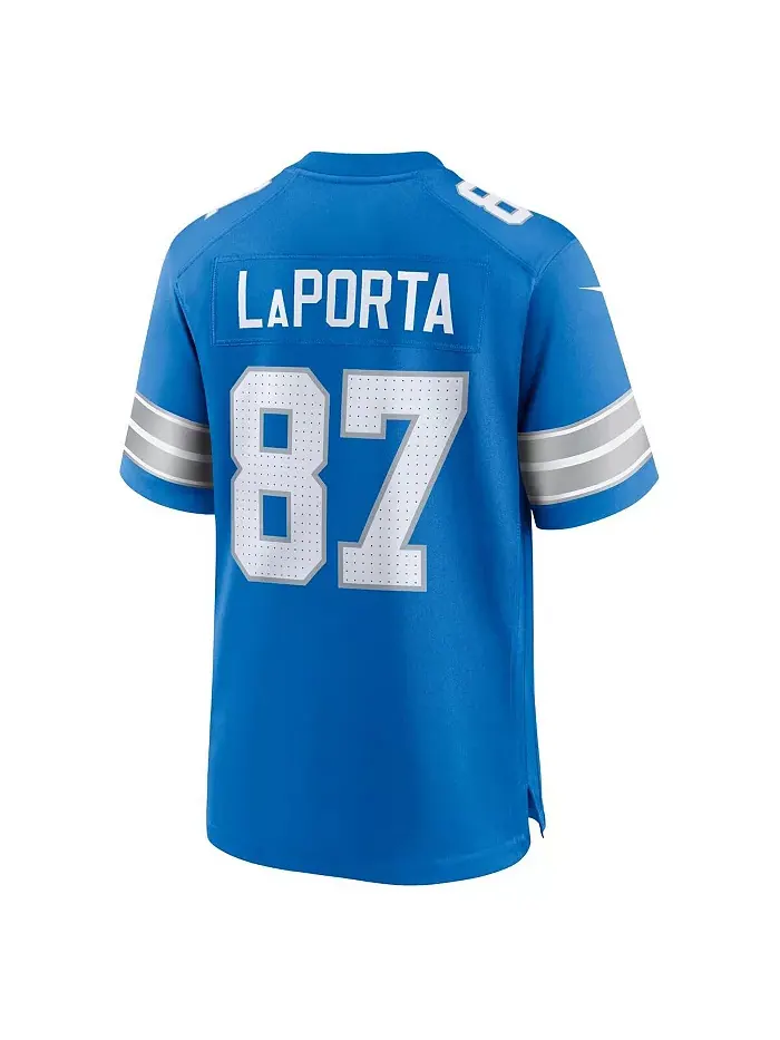 Мужская игровая футболка Sam LaPorta Detroit Lions Nike — изображение 3 из 3, синий