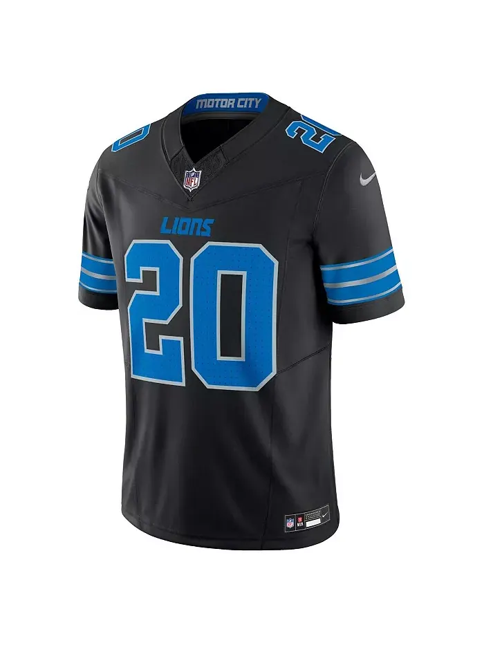 Мужская альтернативная лимитированная джерси Detroit Lions Vapor F.U.S.E. Barry Sanders Nike — изображение 2 из 5, черный
