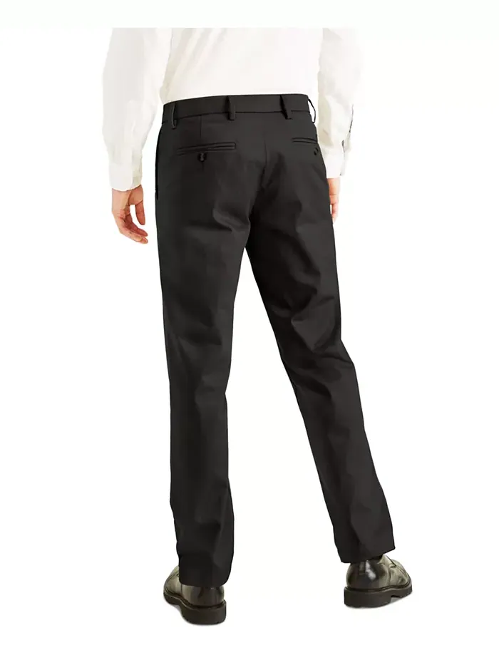 Мужские брюки Signature Slim Fit Iron Free Khaki с защитой от пятен Dockers — изображение 2 из 5, черный