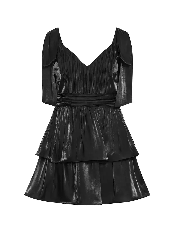 Мини-платье Betty с оборками больших размеров CITY CHIC — изображение 3 из 3, черный