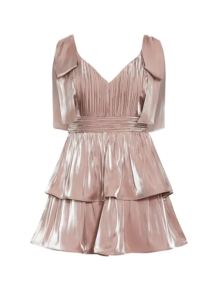 Мини-платье Betty с оборками больших размеров CITY CHIC — изображение 3 из 3, розовый