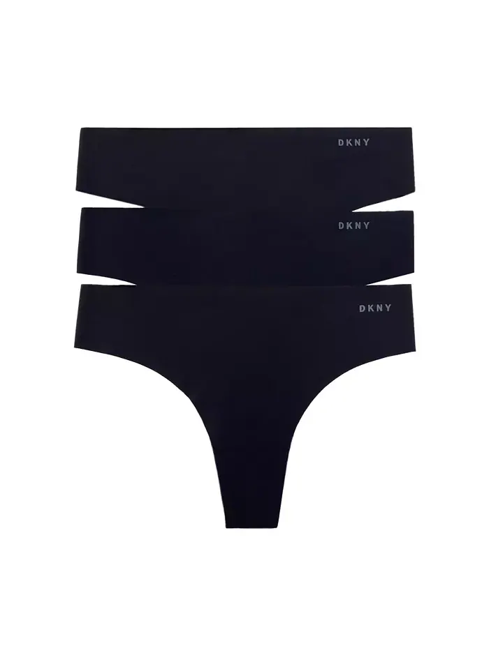 Женские трусики-стринги Litewear Cut Anywear, 3 шт DKNY — изображение 1 из 4, черный