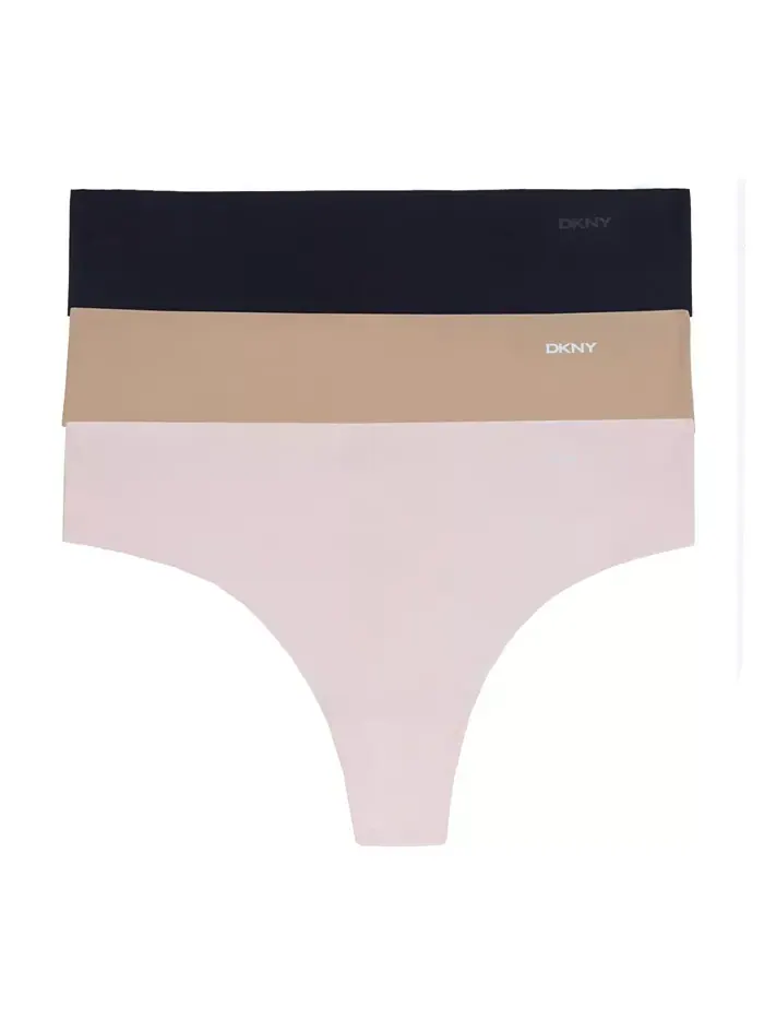 Женские трусики-стринги Litewear Cut Anywear, 3 шт DKNY — изображение 1 из 2, черный