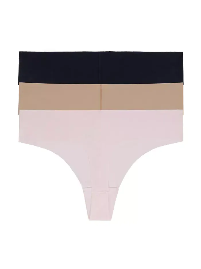 Женские трусики-стринги Litewear Cut Anywear, 3 шт DKNY — изображение 2 из 2, черный