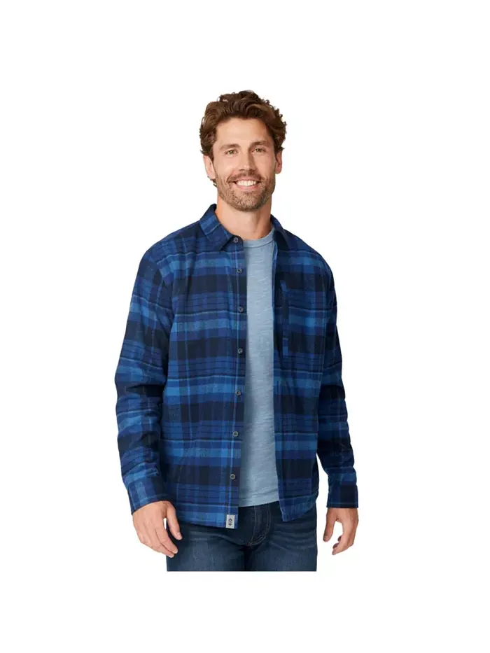 Мужская фланелевая рубашка Easywear II с флисовой подкладкой Free Country — изображение 2 из 3, синий