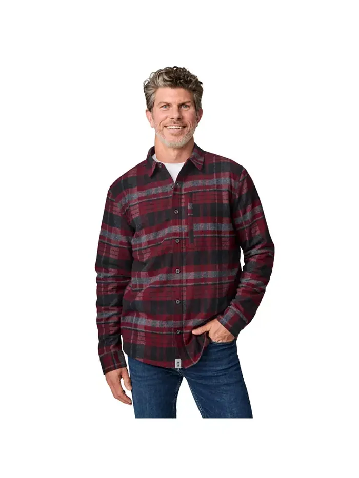 Мужская фланелевая рубашка Easywear II с флисовой подкладкой Free Country — изображение 1 из 3, красный