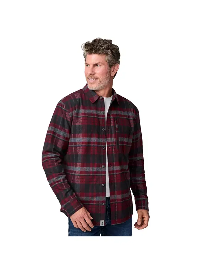 Мужская фланелевая рубашка Easywear II с флисовой подкладкой Free Country — изображение 2 из 3, красный