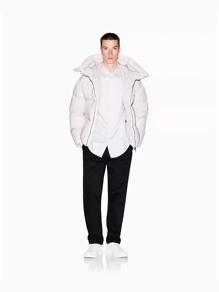 Мужская хлопковая рубашка с жаккардовым принтом и надписью A|X Armani Exchange — изображение 3 из 5, серебряный