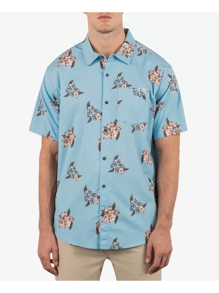 Мужская рубашка с коротким рукавом Oao Lido Stretch Hurley — изображение 1 из 9, синий