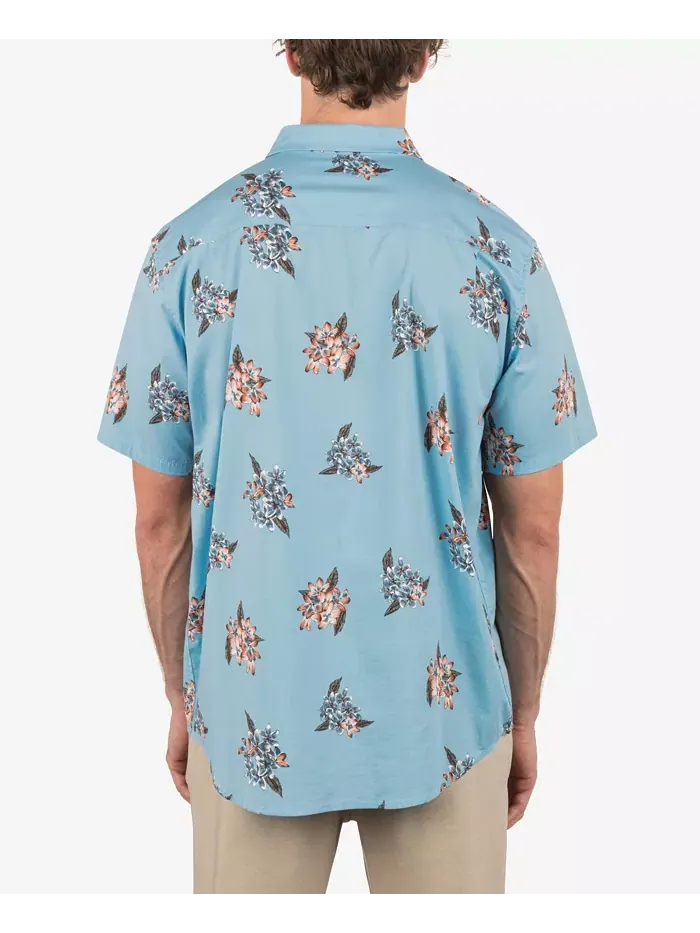 Мужская рубашка с коротким рукавом Oao Lido Stretch Hurley — изображение 2 из 9, синий