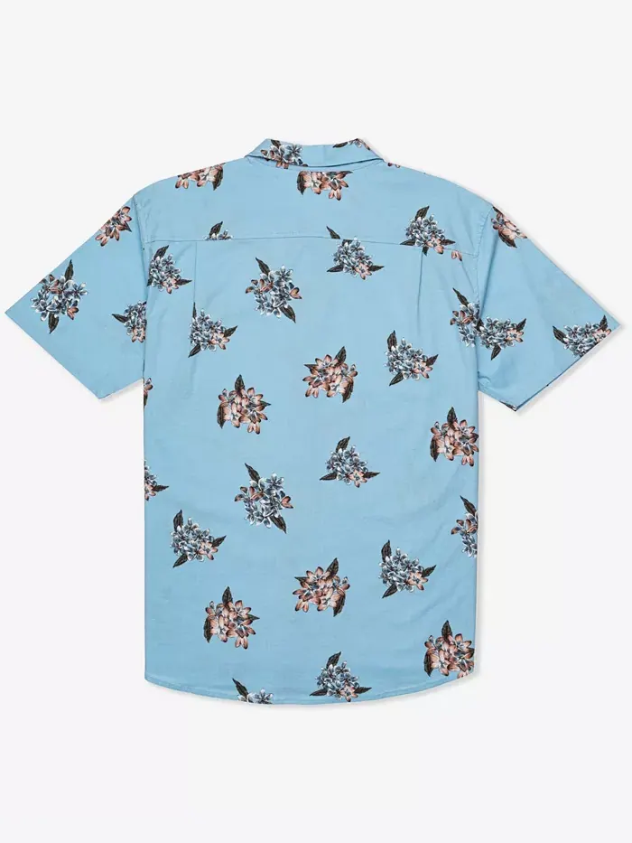 Мужская рубашка с коротким рукавом Oao Lido Stretch Hurley — изображение 5 из 9, синий