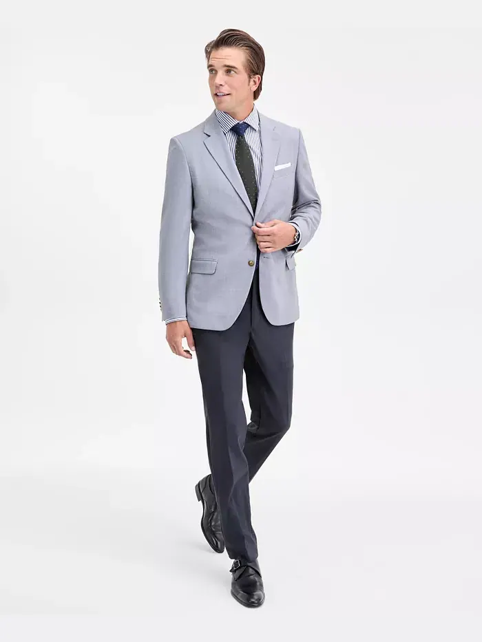 Мужской блазер Modern-Fit Active Stretch однотонный Nautica — изображение 4 из 4, серый
