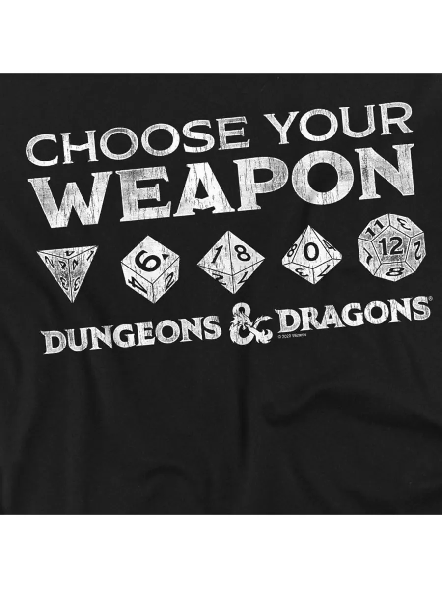 Мужская футболка Dungeons & Dragons Выбери свое оружие D&D — черный