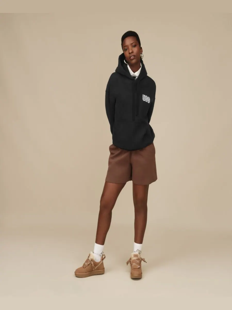 Женская толстовка UGG оверсайз с графическим принтом UGG — изображение 1 из 5, черный