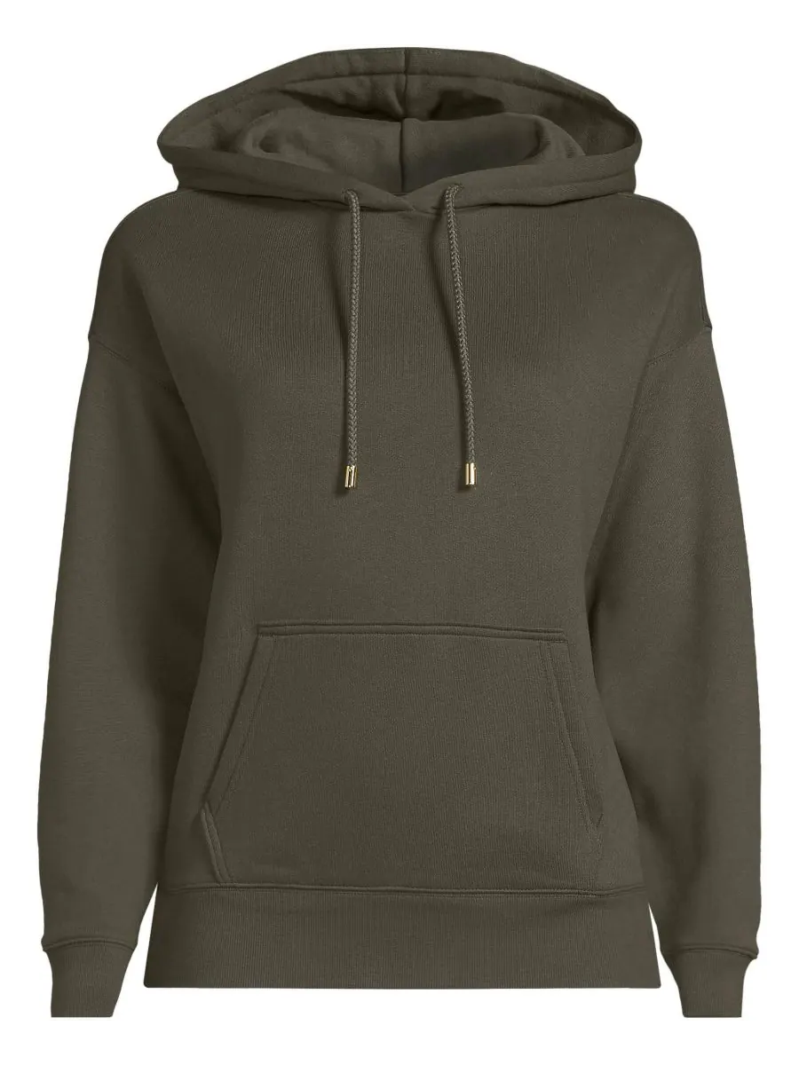 Толстовка с капюшоном Serious Sweats больших размеров Lands' End — изображение 3 из 3, зеленый