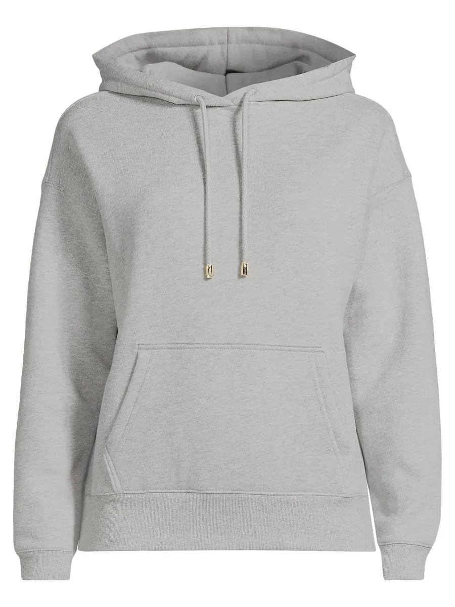 Толстовка с капюшоном Serious Sweats больших размеров Lands' End — изображение 3 из 3, серый