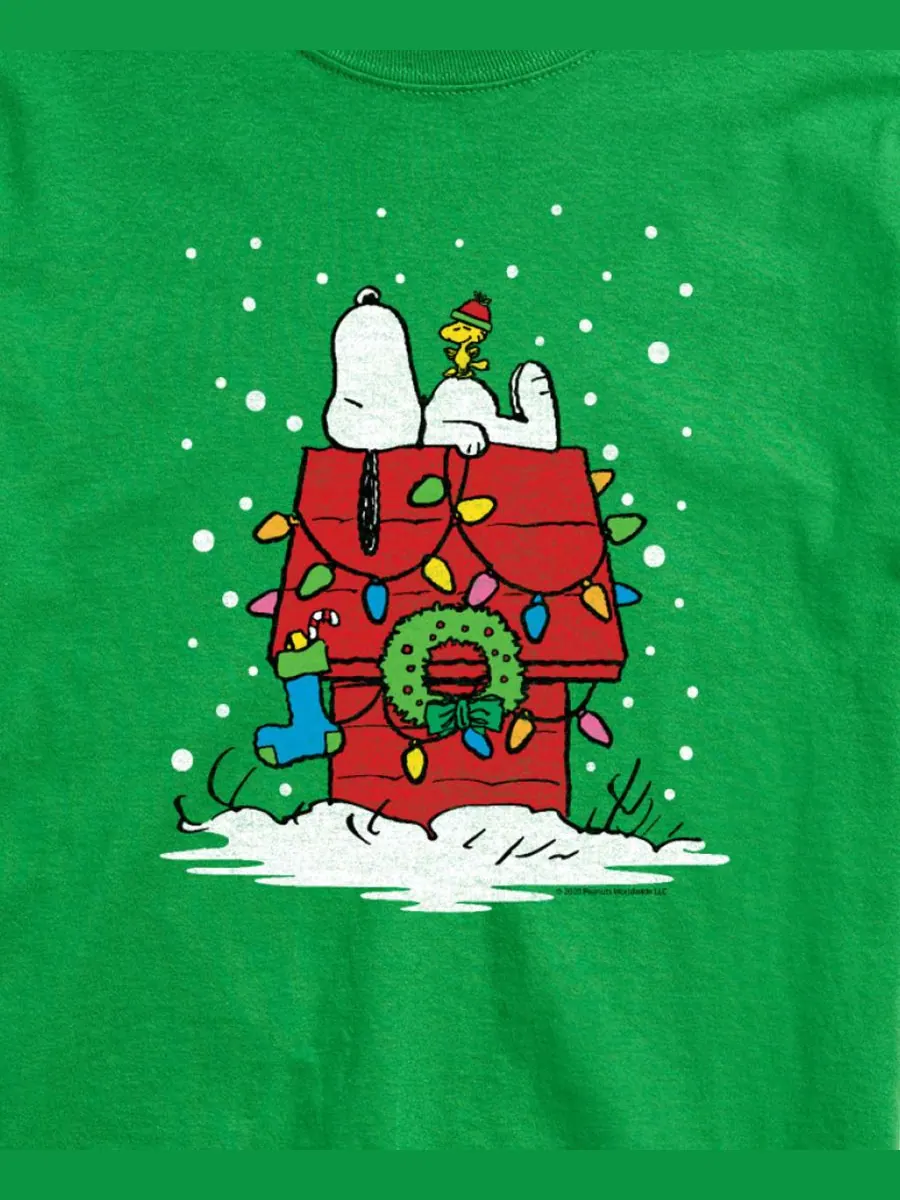 Мужская футболка с коротким рукавом "Snoopy Holiday House" AIRWAVES — изображение 2 из 3, зеленый