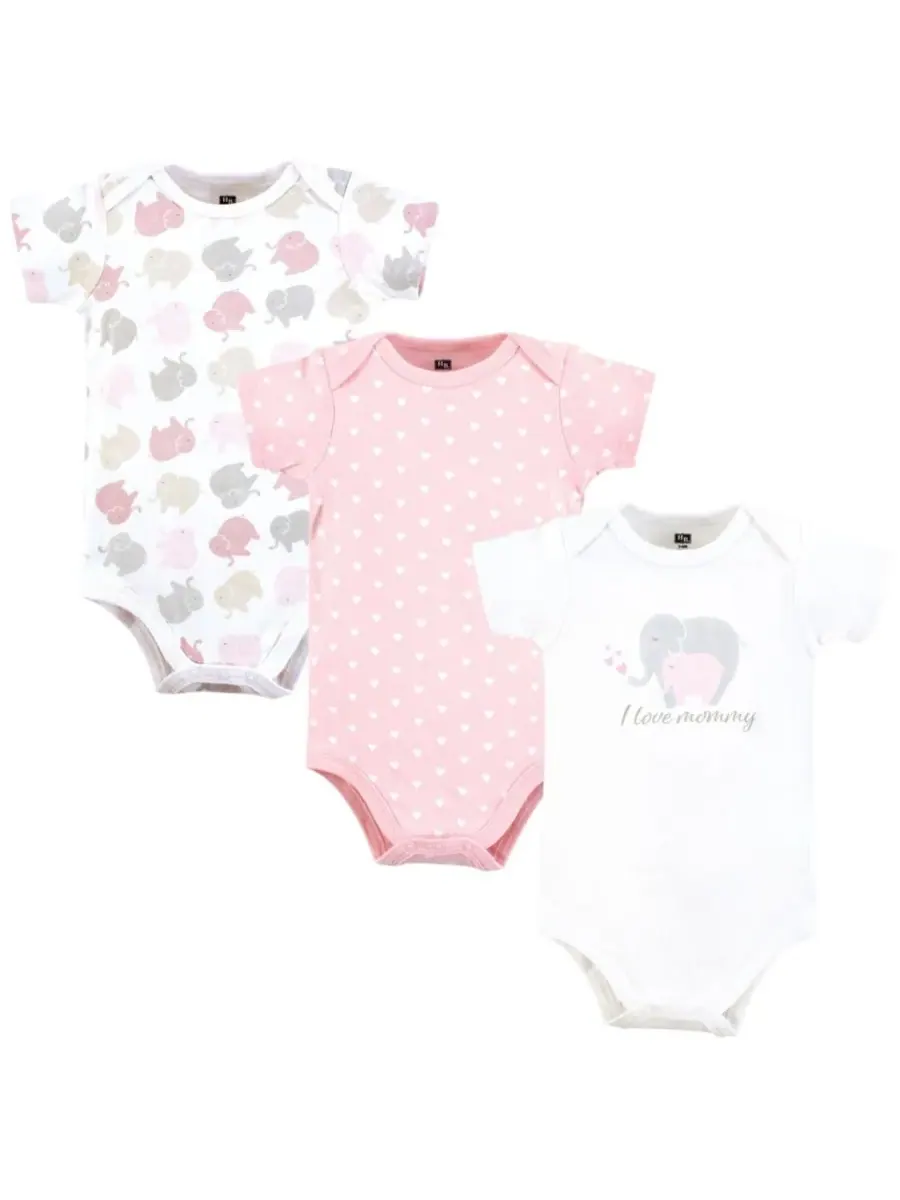 Комплект из 3 мягких хлопковых боди на каждый день Hudson Baby — изображение 1 из 5, мульти