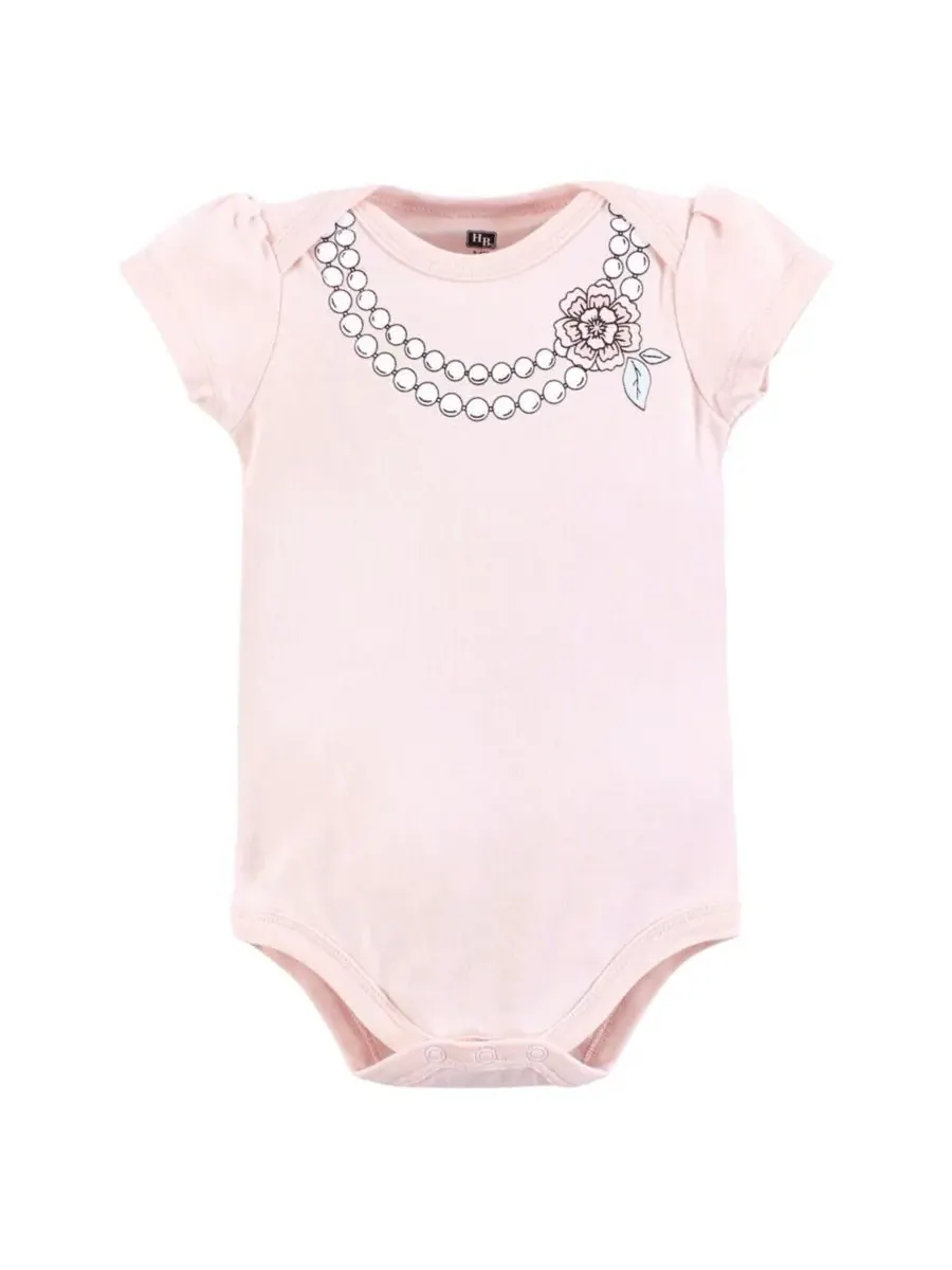Комплект из 3 мягких хлопковых боди на каждый день Hudson Baby, So Pretty Flower — изображение 5 из 5