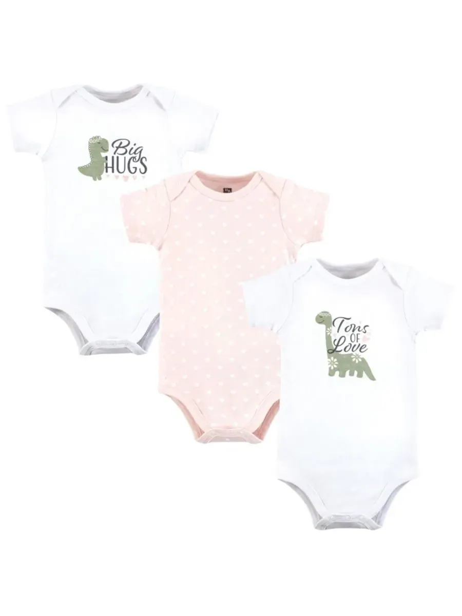 Комплект из 3 мягких хлопковых боди на каждый день Hudson Baby, Tons Of Love — изображение 1 из 4