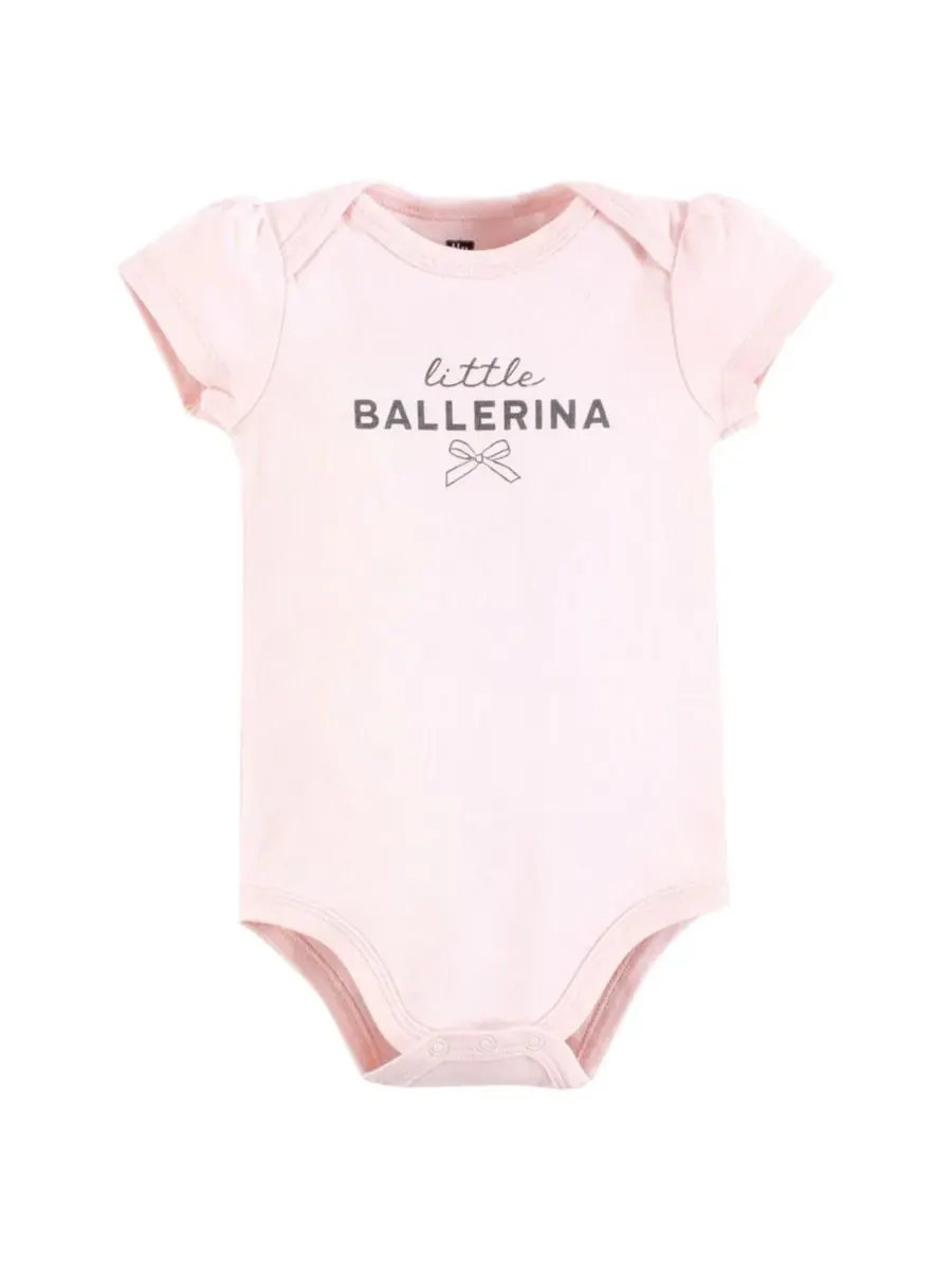 Комплект из 3 мягких хлопковых боди на каждый день Hudson Baby, Tutu Cute — изображение 4 из 5