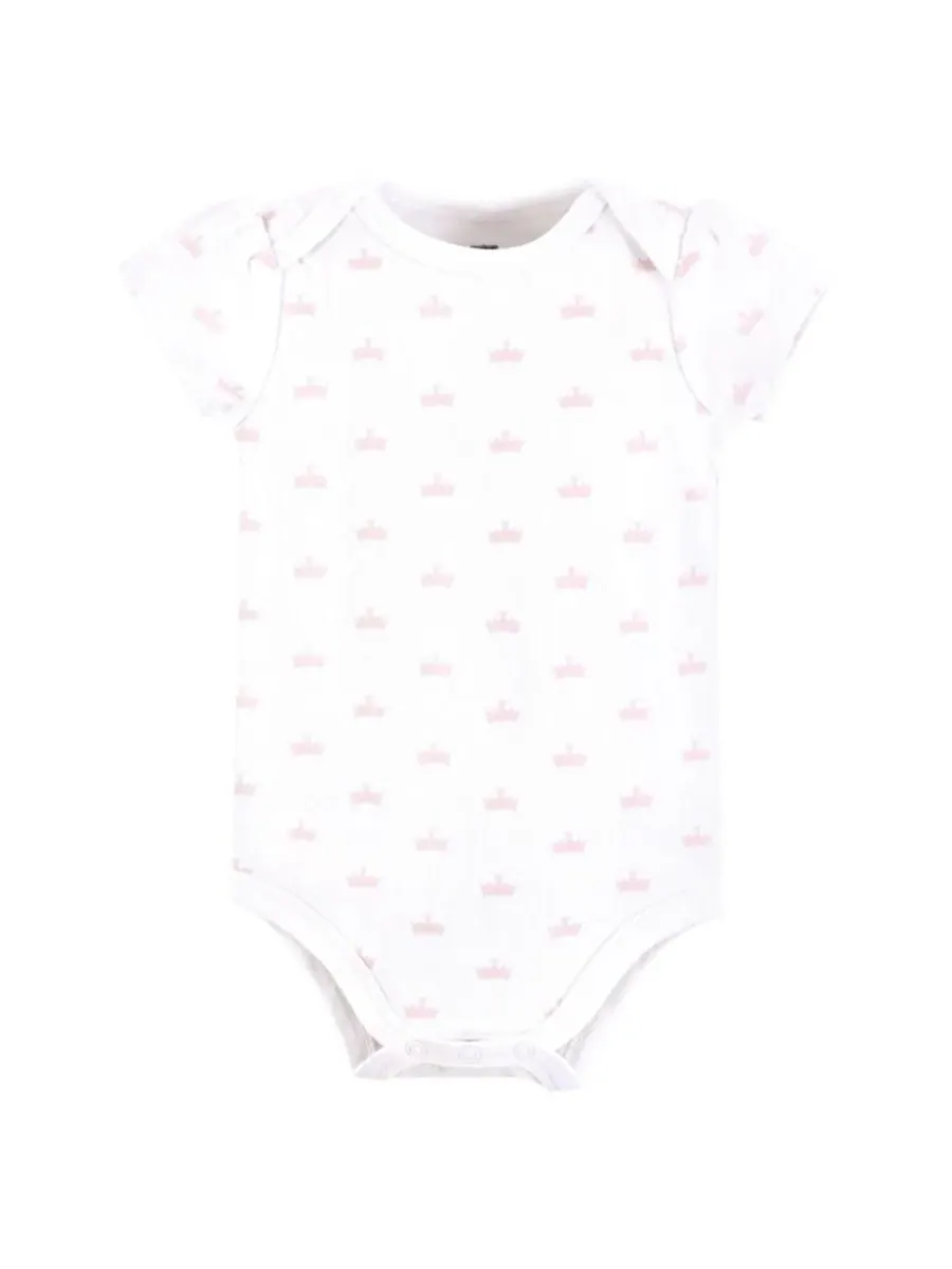 Комплект из 3 мягких хлопковых боди на каждый день Hudson Baby, Daddys Princess Crown — изображение 5 из 5