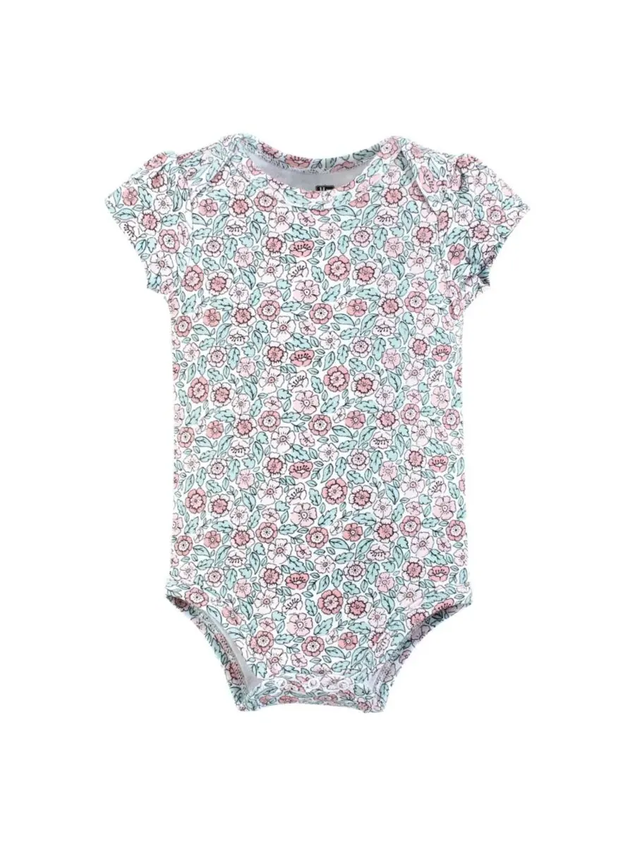 Комплект из 3 мягких хлопковых боди на каждый день Hudson Baby, Love Floral — изображение 2 из 5