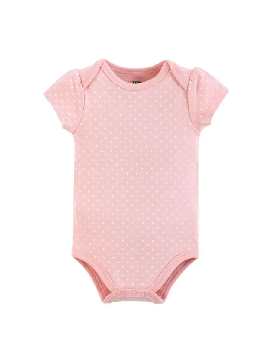 Комплект из 3 мягких хлопковых боди на каждый день Hudson Baby, Love Floral — изображение 4 из 5